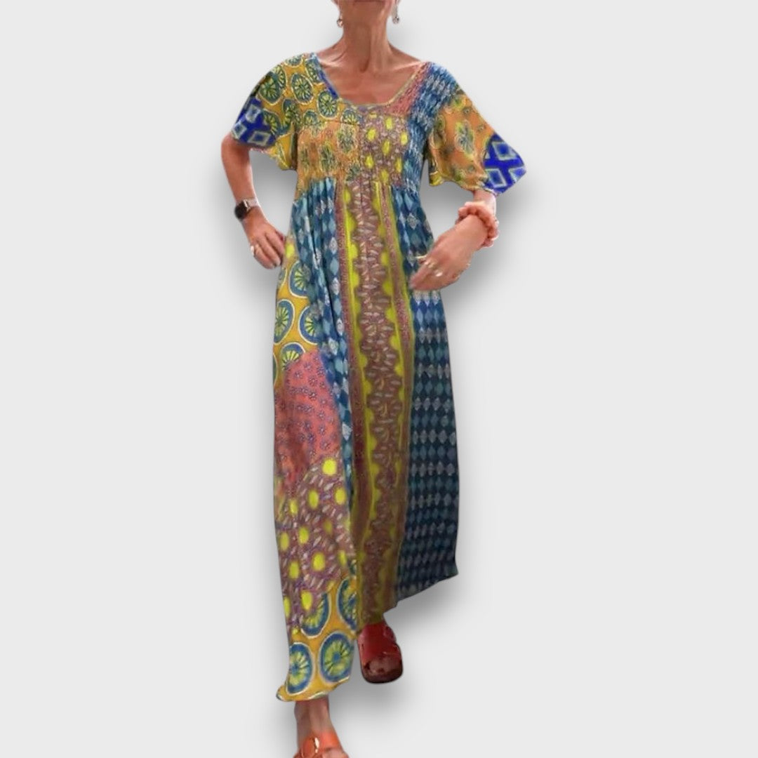 Calista – Colorful Maxi Dress in Boho Style