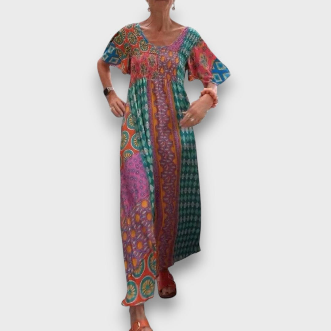 Calista – Colorful Maxi Dress in Boho Style