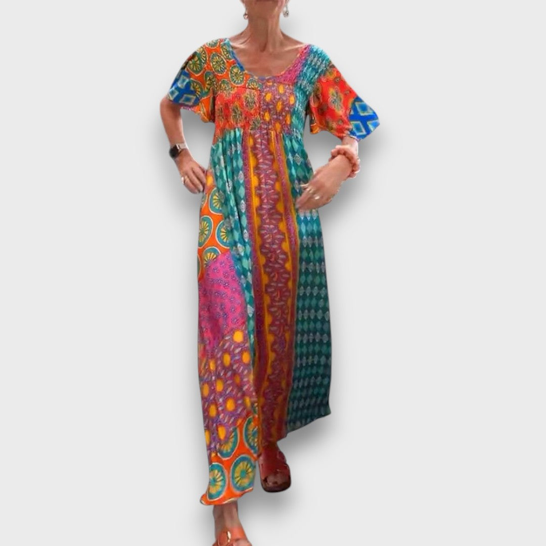 Calista – Colorful Maxi Dress in Boho Style