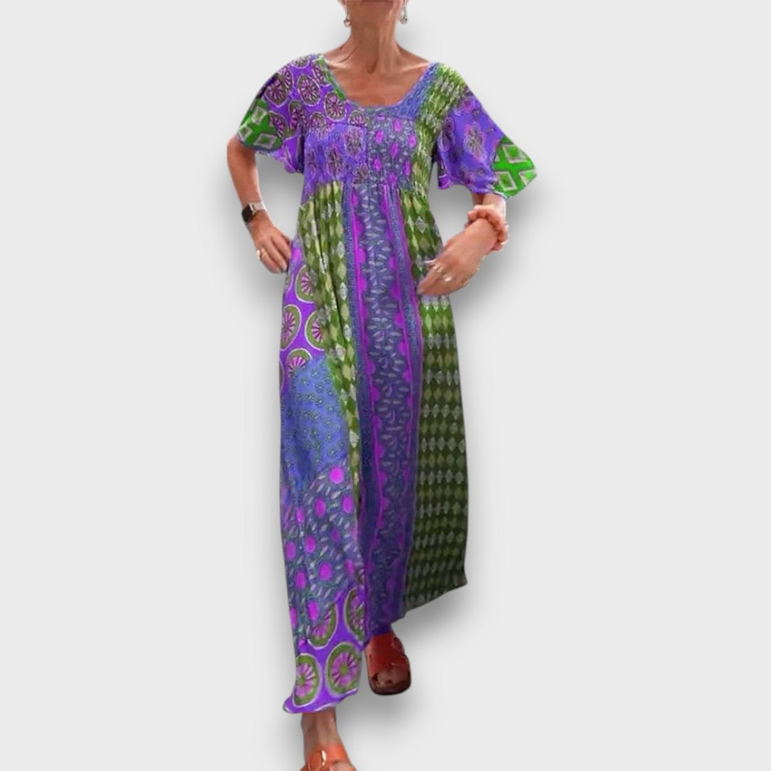 Calista – Colorful Maxi Dress in Boho Style