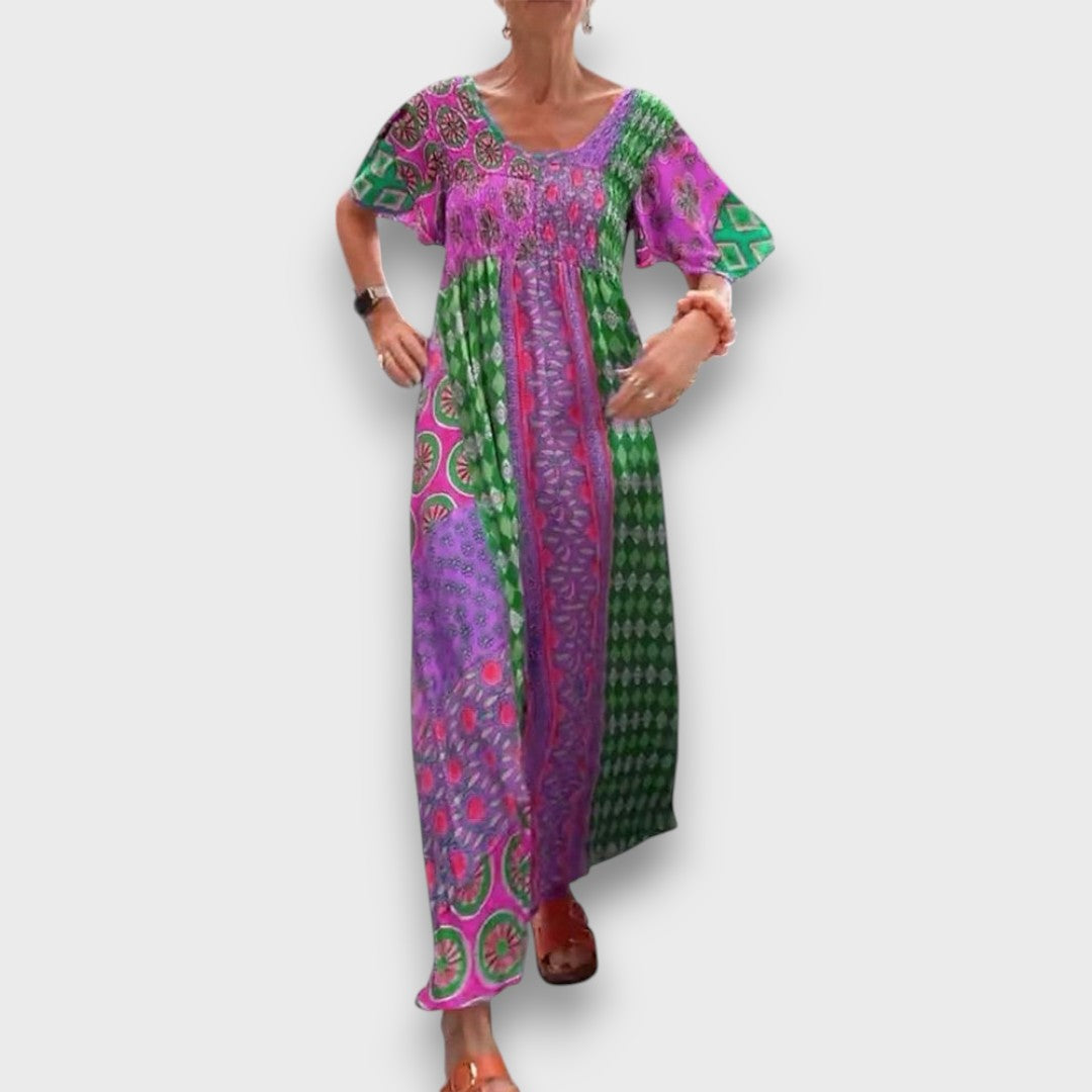 Calista – Colorful Maxi Dress in Boho Style